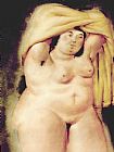 Fernando Botero Mujer desvistiendose painting